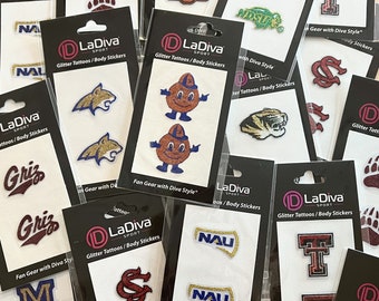 Game Day Glitter Body Stickers M-T