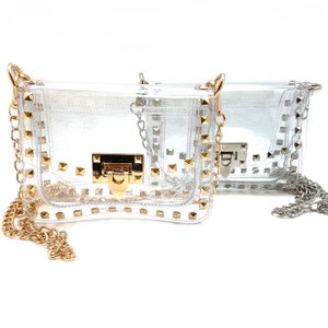 JAGGER Crossbody Clear Bag, Stadium Approved Upcycled Designer LV