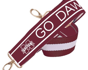 MISSISSIPPI STATE - Licensed - Go Dawgs | Game Day | Clear Purse | Stadium Strap | College Strap | Crossbody | Back to School | Gifts | Golf