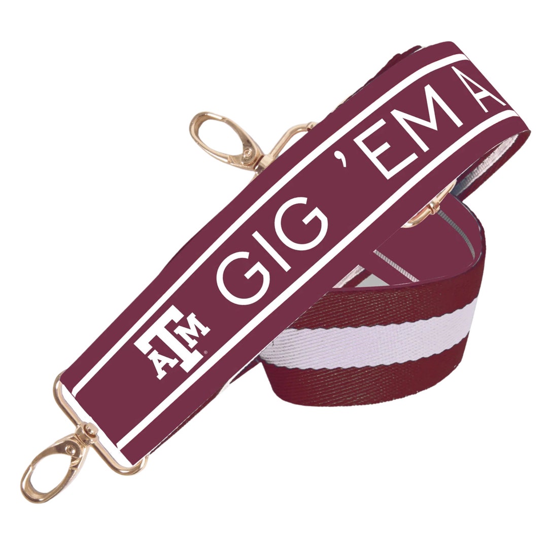 TEXAS A&M Licensed Gig'em Aggies Canvas Strap Game Day Clear Purse