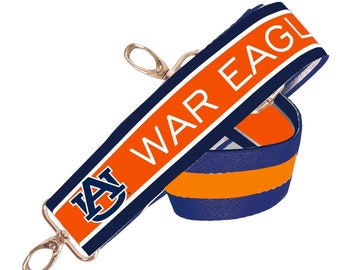AUBURN - Licensed - War Eagle | Game Day | Clear Purse | Stadium Strap | College Strap | Crossbody | Back to School | Gifts | Purse Strap