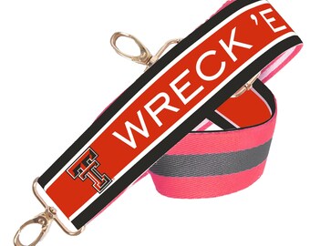 TEXAS TECH - Licensed - Wreck Em | Game Day | Clear Purse | Stadium Strap | College Strap | Crossbody | Back to School | Gifts | Red Raiders