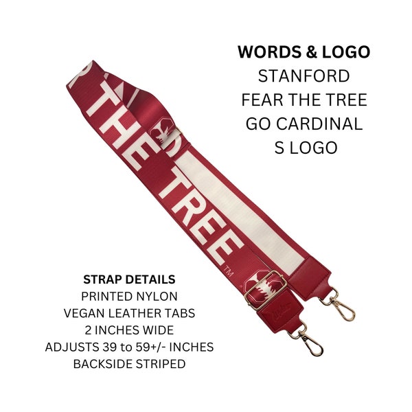STANFORD 2" - Licensed - Go Cardinals | Game Day | Clear Purse | Stadium Strap | College Strap | Crossbody | Back to School | Gifts