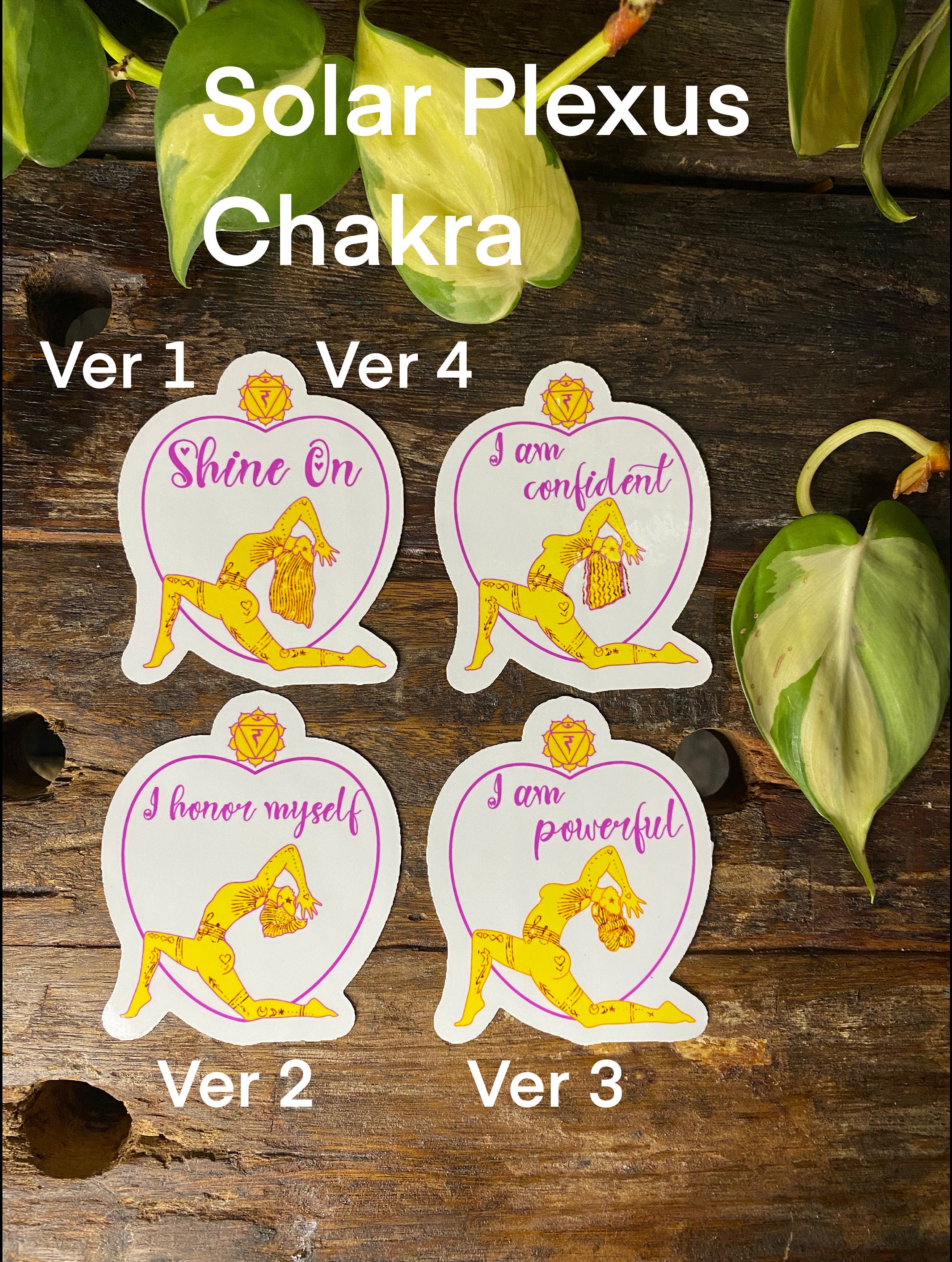 3 Inch Chakra Sticker Pack -7 Stickers Fun Yoga Girl Woman Hippie Boho ...