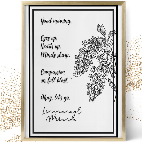 Lin Manuel Miranda Good Morning Eyes Up Etsy