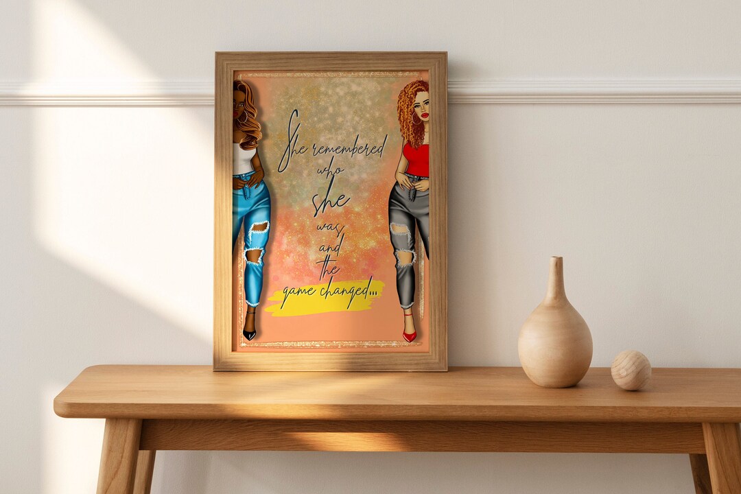 Girl Motivational Saying Wall Art Strong Woman Quotes Woman Etsy