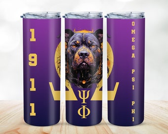 Omega Psi Phi Tumbler Wrap PNG Brotherhood Gift 1911, Black Fraternity Tumbler Sublimation Skinny 20oz, 30oz Omega Gift Straight Digital