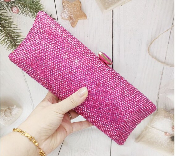 Crystal Evening Clutch Bag Wedding Purse Bridal Prom Party Sparkly Dinner  Clutch Bags Rhinestone Glitter Handbag Gold