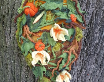 Pumpkin bag / Halloween bag / Felted pumpkin / Halloween costume / Forest bag / Fairy bag