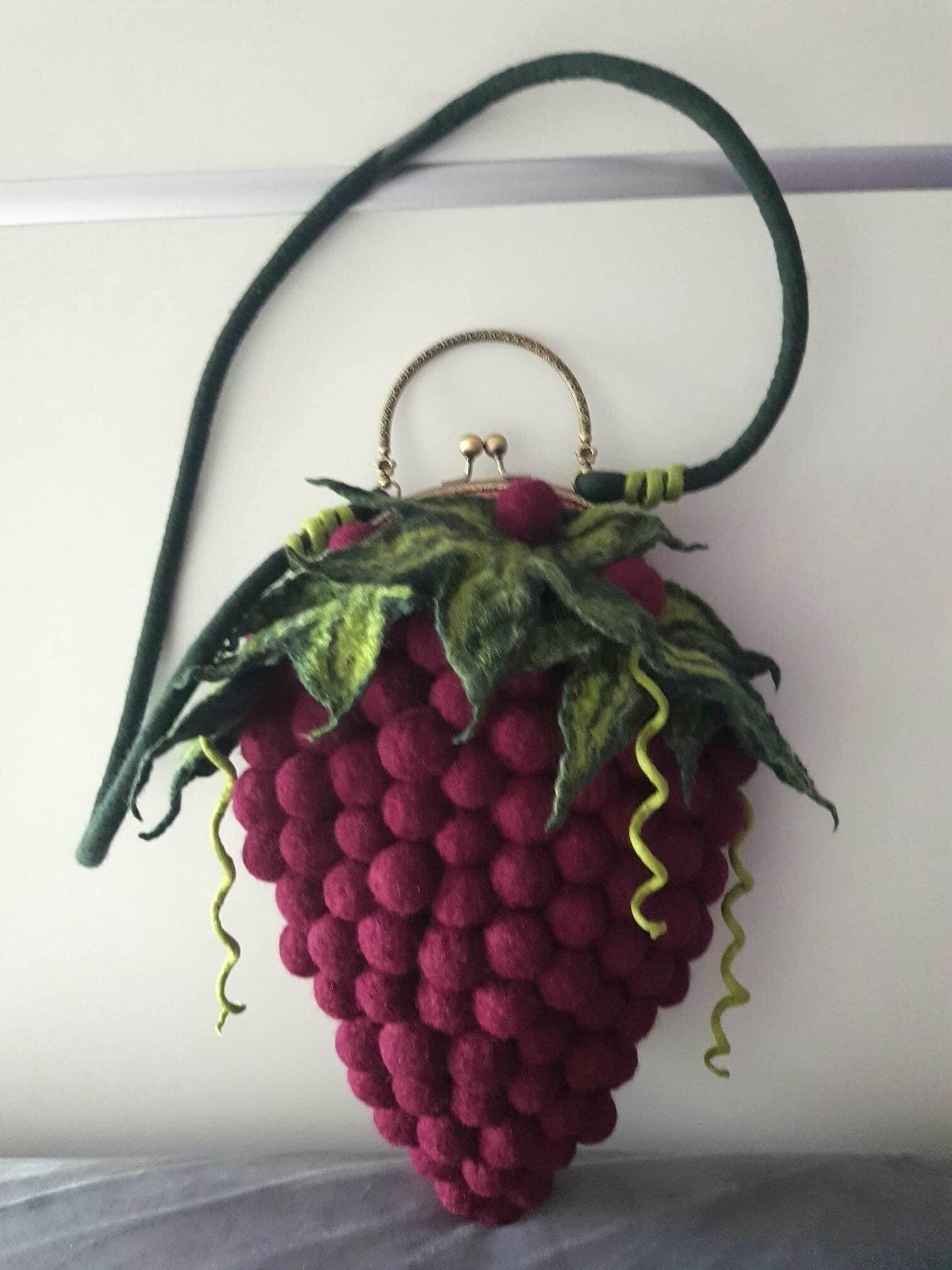 Grape Bag / Bunch of Grapes / Gift for a Woman / Shoulder Bag