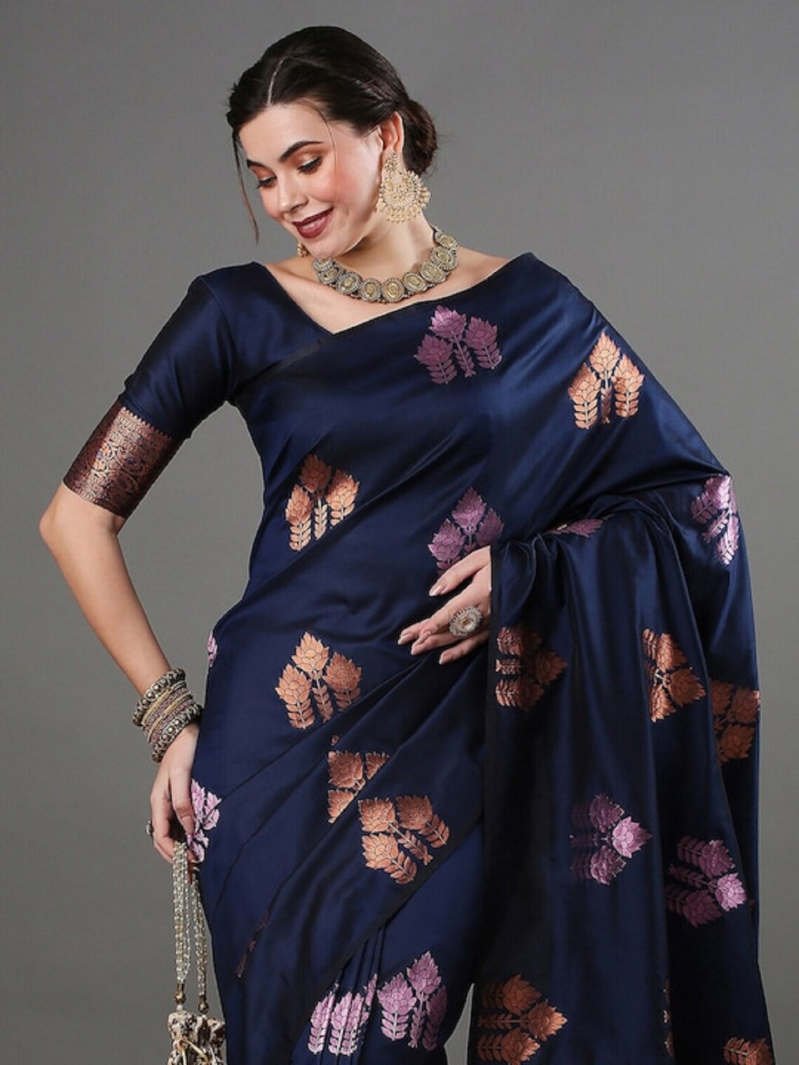 Blue Colour Soft Silk Saree Stunning Indian Party Designer Bollywood ...