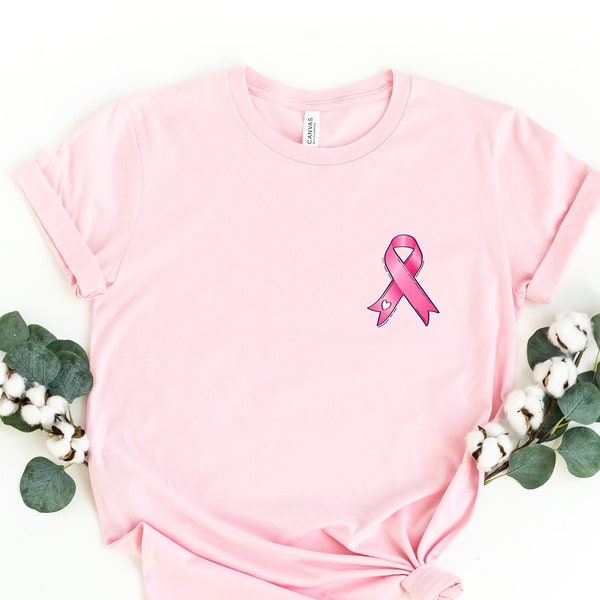 Pink Ribbon Shirt, Cancer Pink Ribbon Shirt, Pin Ribbon Tshirt, Fight for Cancer, October Pink Shirt, October Pink Ribbon Shirt, Cancer Tee