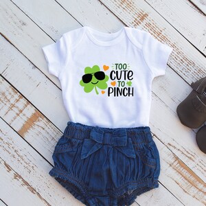 Too Cute to Pinch Shirt, St Patricks Day Shirt, Shamrock Shirt, Cute Patricks Day Shirt, Patricks Day Shirt