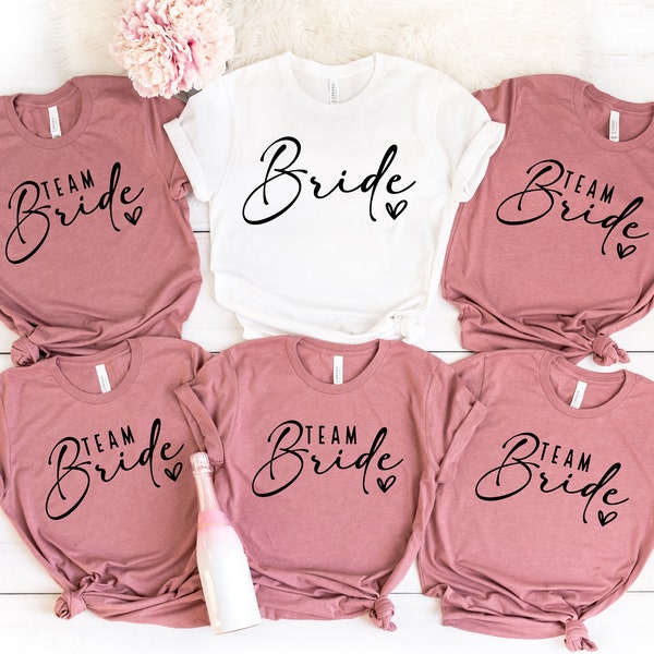 Team Bride Shirts, Bride Shirt, Bachelorette Party Shirts, Bridesmaid Shirts, Bridesmaid Proposal Gift, Bachelorette Shirts, Squad Shirt