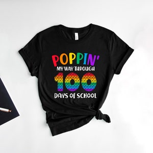 Poppin My Way Through 100 Days of School, 100 Days of School Shirt, 100th Day of School Shirt, Teacher Shirt, Zooming School Shirt image 4