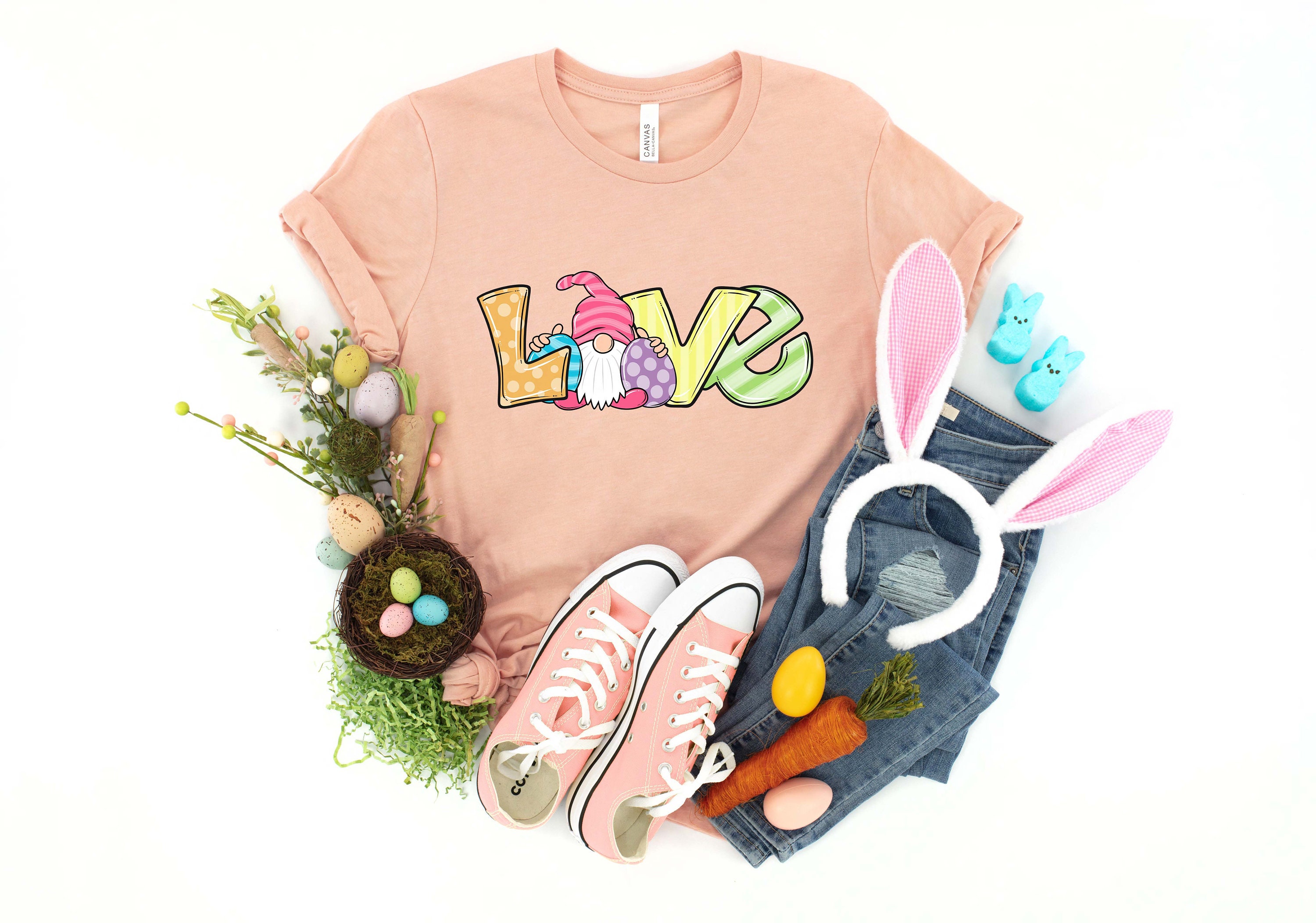 Discover Easter Love Gnome Shirt, Love Gnome Shirt, Easter Gnome Shirt, Easter Love T-Shirt