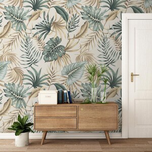 Light Jungle Wallpaper #977 | Removable Wallpaper, Temporary Wallpaper, Traditional Wallpaper, Peel & Stick Wallpaper