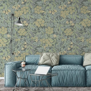 Jasmine Wallpaper #760| Removable Wallpaper, Temporary Wallpaper, Traditional Wallpaper, Peel & Stick Wallpaper