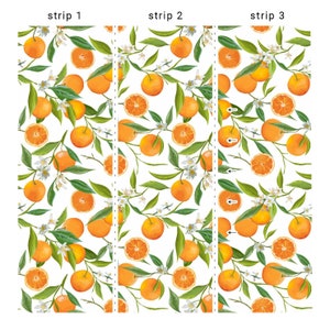 Nature Wallpaper Orange, Branches, Green Leaves, Bright Fruit Print Removable Peel and Stick Wallpaper Wall Mural 957 image 4