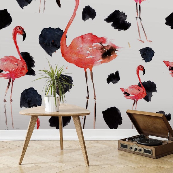Flamingo Bathroom Wallpaper - Etsy