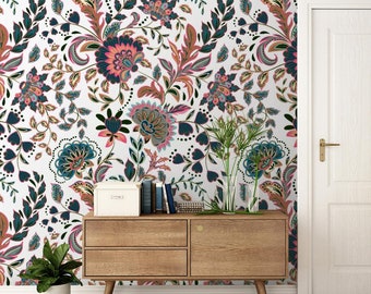 Nature Wallpaper | Flower, Garden, Bright,  Plant | Floral Print | Removable Peel and Stick Wallpaper | Wall Mural #712