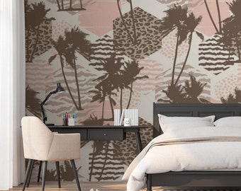 Palms on the Wind Wallpaper #850 | Removable Wallpaper, Temporary Wallpaper, Traditional Wallpaper, Peel & Stick Wallpaper