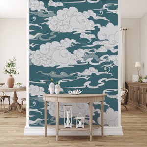 Fond d&#39;écran de nuages pluvieux #814 | Papier peint amovible, papier peint temporaire, papier peint traditionnel, papier peint Peel & Stick