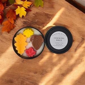 Crackling Birch 6oz Candle Tin, Delicious