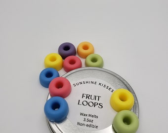 Fruit Loops Wax Melts 3.5oz Highly Scented, Food Shaped Wax Melts, Food Wax Melts, Snap Bar Wax Melts, Wax Melts For Warmers