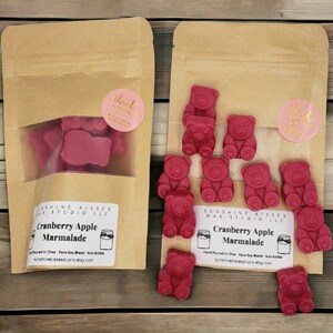 Sample Pack Cranberry Apple Marmalade, Highly Scented, Melts For Wax Warmer, Soy Blend, Wax Tarts, Strong Wax Melts, Food Shaped Wax Melts,