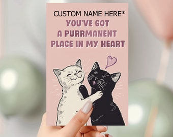 Blank Greeting Card  | Cat Meme | Love & Affection | | Blank Inside, Cute Gift for Girlfriend, Boyfriend, Husband, Wife, Her, Him