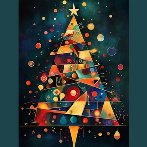 Kandinsky Christmas Tree Art Prints: Abstract Holiday Decor (digital ...