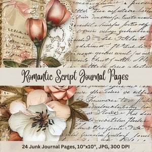 Guión romántico Páginas de diario basura Letras románticas Suministros para álbumes de recortes Papeles de collage Manualidades con papel Artes y manualidades