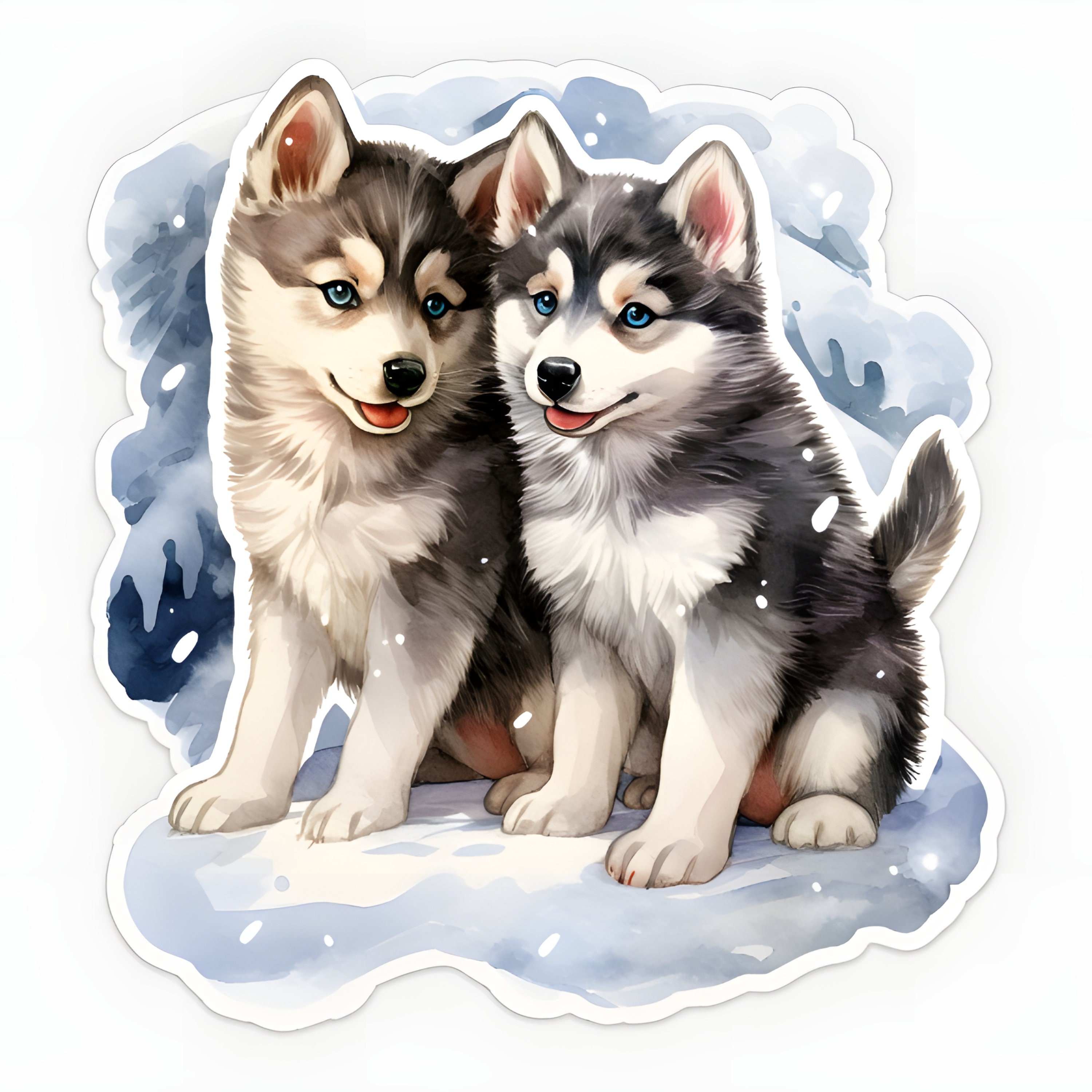 Husky Puppies Clip Art, Digital Downloads, 10 Images With Transparent ...