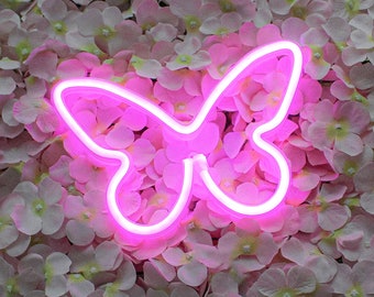 Message me for Custom Neon Signs! Butterfly Mini Neon Light - Dimmer - Wall Light Decoration Lamp - Custom Neon Signs For Business Home