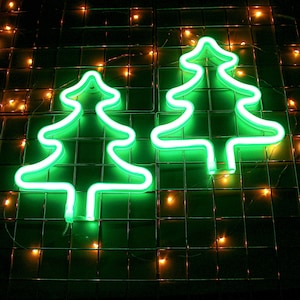 DM for Custom! Christmas Xmas Tree Mini Neon Light - Green LED sign - Wall Light Decoration Lamp - Custom Neon Signs For Business Home