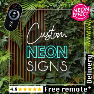 Placa de neon personalizada | Placas de neon | Presentes personalizados | Placas de casamento | Placa de neon com nome de família | Placa de neon com nome de LED | Reino Unido (Preço de depósito)