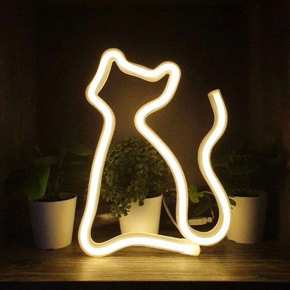 DM for Custom Cat Mini Neon Light Pink Purple White Dimmer Wall Light  Decoration Lamp Custom Neon Signs for Business Home Events 