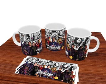 Mug Design Template Download  Avengers  Mug Sublimation Template Avengers Sublimate Template Design Download 10