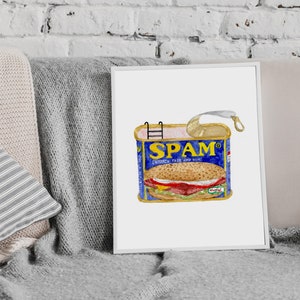 Spam Alert! - watercolour art print A5 A4 A3