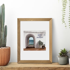 Coastal Unframed Print – Nerja Spain Seaside Wall Art – Mediterranean Ocean Decor – Summer Travel Poster