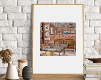 Sundays - watercolour art print