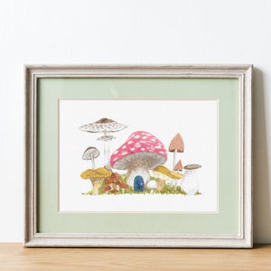 Fungiland watercolour art print image 1