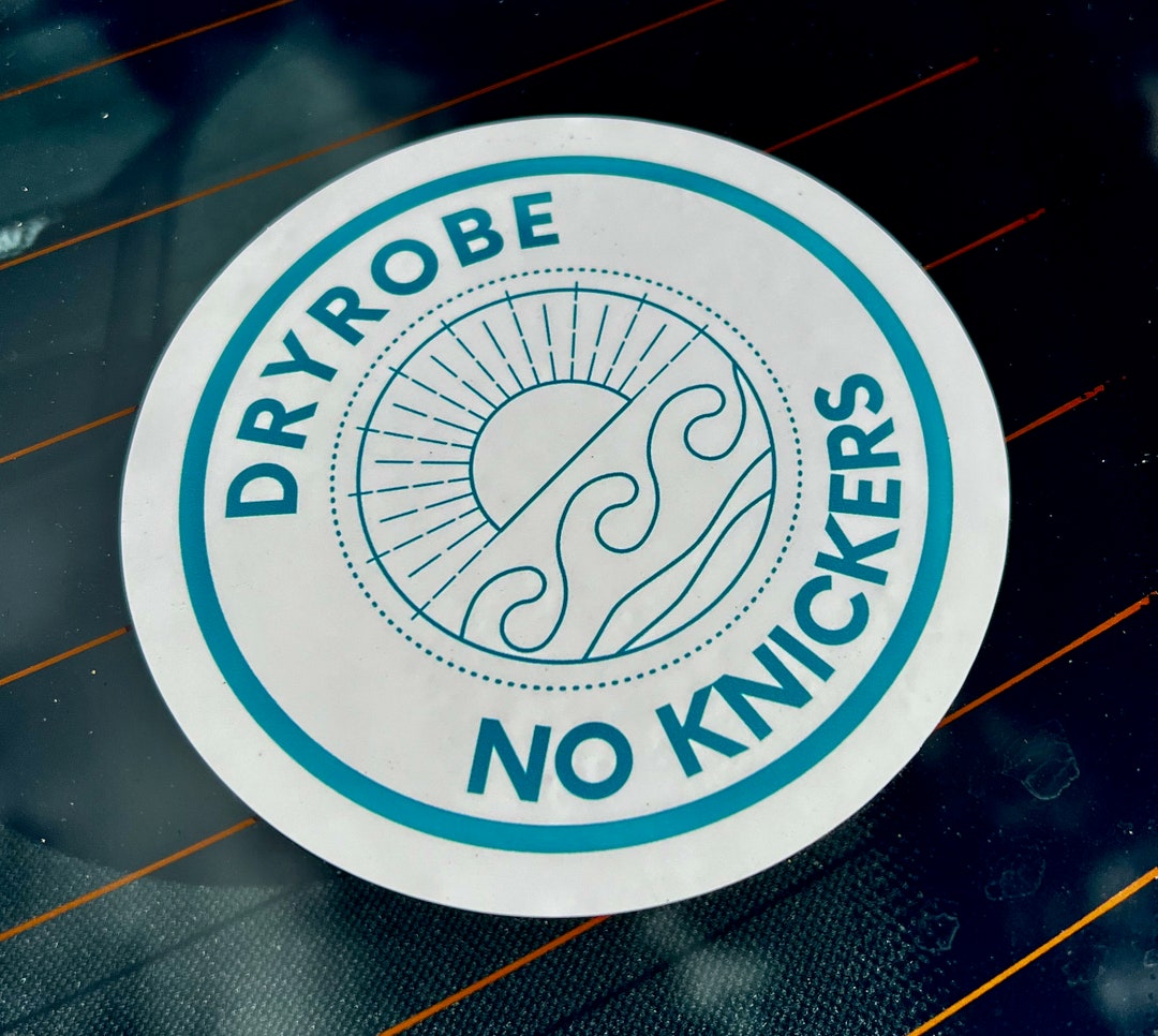 Static Cling 'dryrobe No Knickers' Sticker, Swimming Accessories, Open
