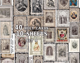 Catholic Holy Cards: Vintage Religious Ephemera (Digital Download)