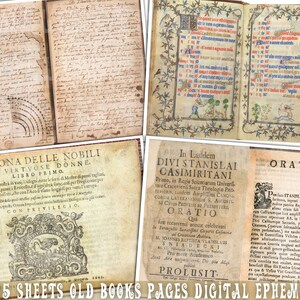 digital ephemera, Printable junk journal supplies, old books paper pages, antique chabby paper textures, scrapbook paper, 25 digital collage sheets, antique pages, tattered papers, antique papers, old books sheets, vintage ephemera, background pack
