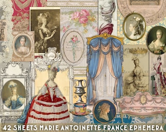 Kit diario di cianfrusaglie Marie Antoinette da 42 fogli