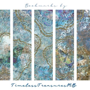 5 SIGNETS diamants scintillants, cadeau pour la fête des mères, papillons imprimables numériquement, kit de journaux indésirables et collage de scrapbook d'embellissement
