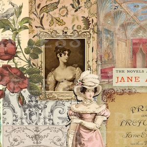 Jane Austen Regency Era, 25 Sheets, Printable Ephemera, Junk Journal ...