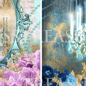 CARTES PRINTABLE VINTAGE shabby chic, kit de journal indésirable, embellissement de collage de lustre, cartes de vœux victoriennes numériques, artisanat en papier roses